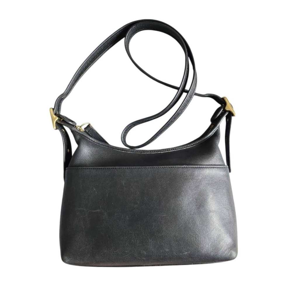 Vintage Coach '03 Legacy Small Pocket Zip Hobo Bag 9136 in black / brass VGUC